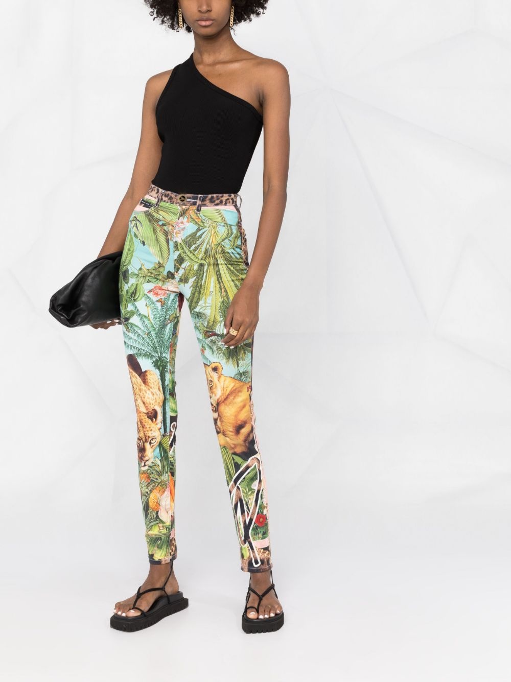 Super High Waist denim jeggings - 2
