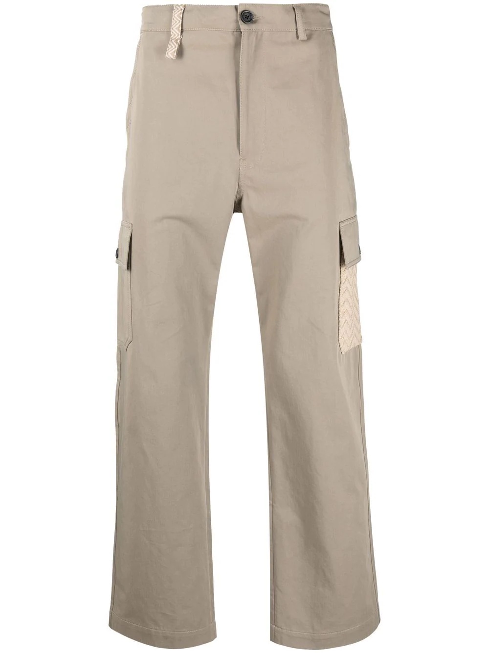 straight-leg cargo pocket trousers - 1