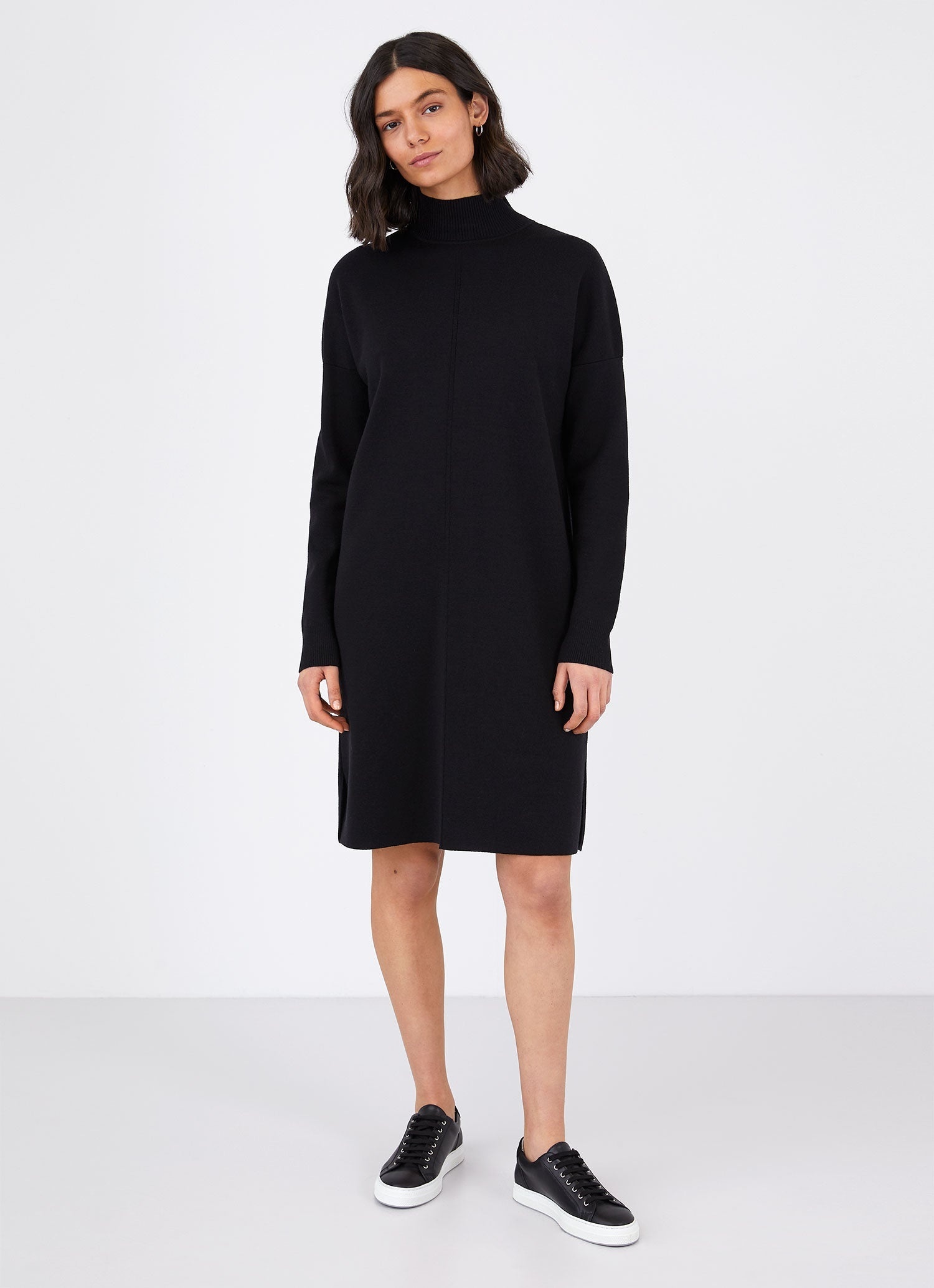 Merino Funnel Neck Dress - 1