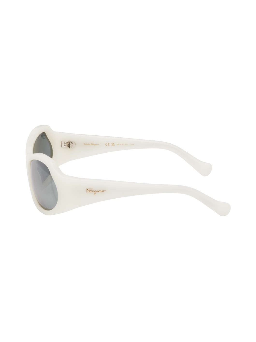 White Round Sunglasses - 3