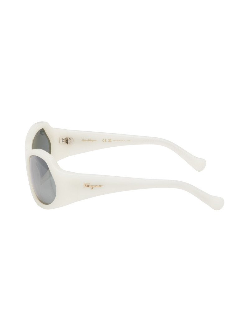 White Round Sunglasses 3