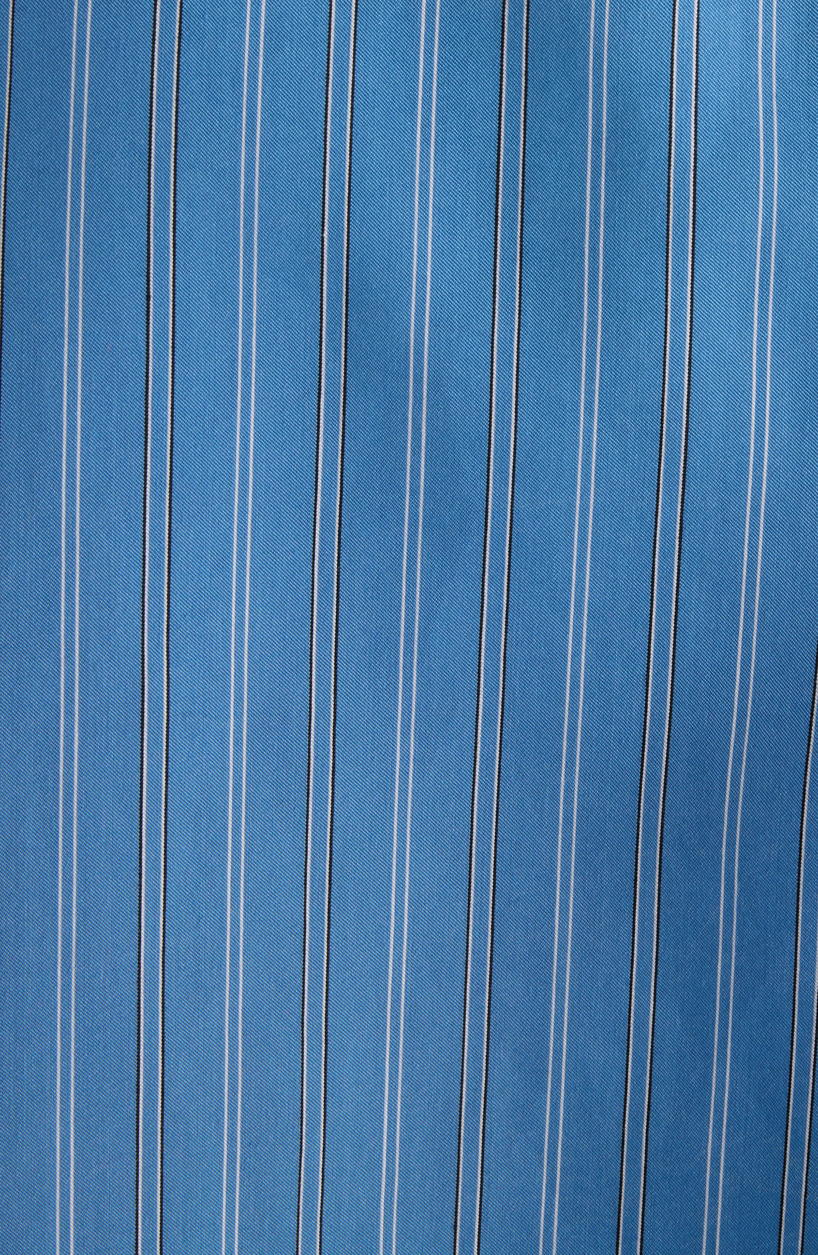 Acne Studios Roffia Stripe Overisze Button-Up Shirt in Blue Multi at Nordstrom - 6