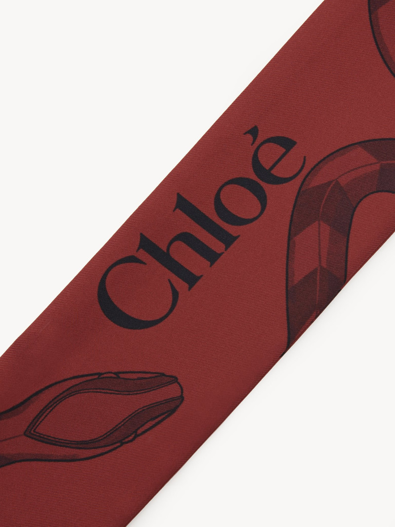 THE CHLOÉ SNAKE BANDEAU SCARF IN SILK 3