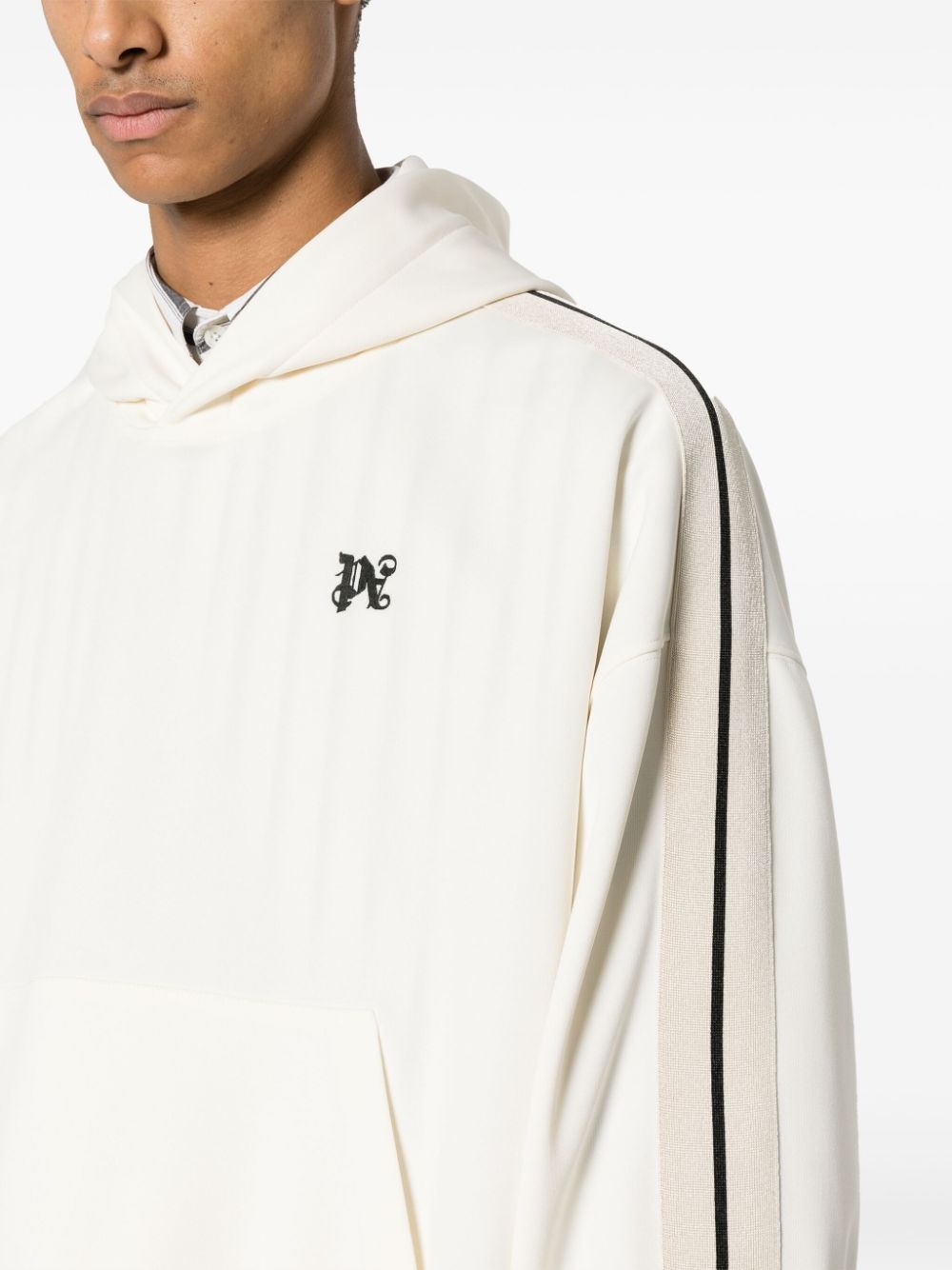 monogram-embroidered track hoodie - 5
