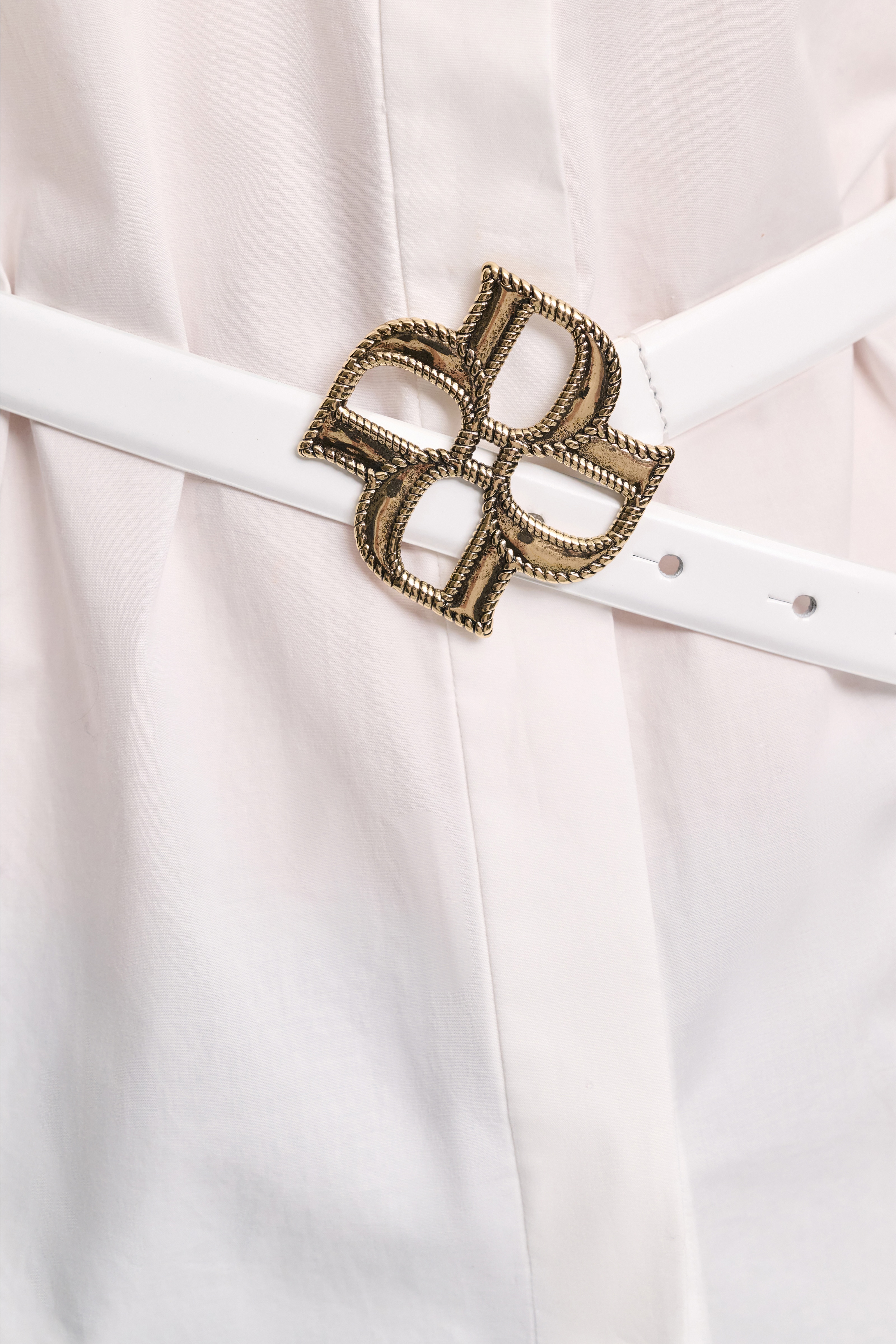 SUBTLE SHINE d rose buckle belt - 5
