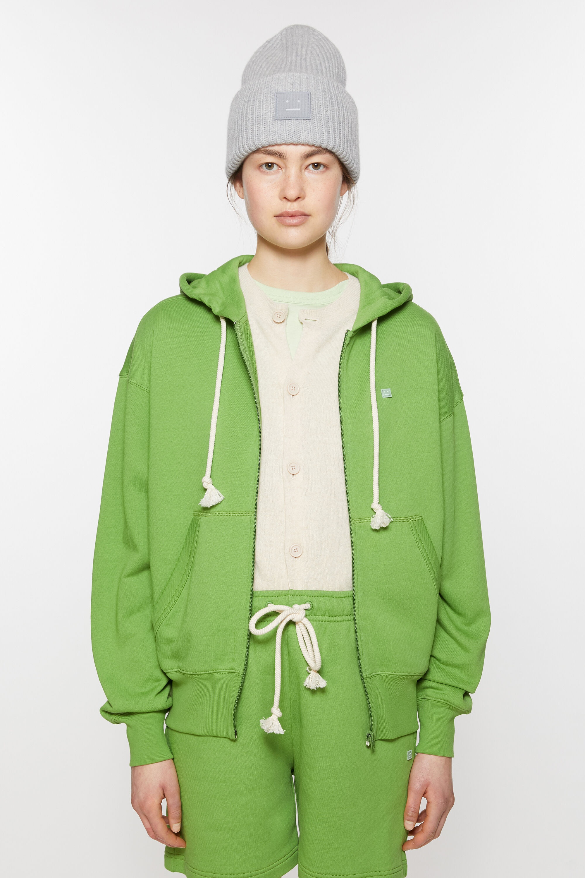 Hooded zip sweater - Herb green - 2