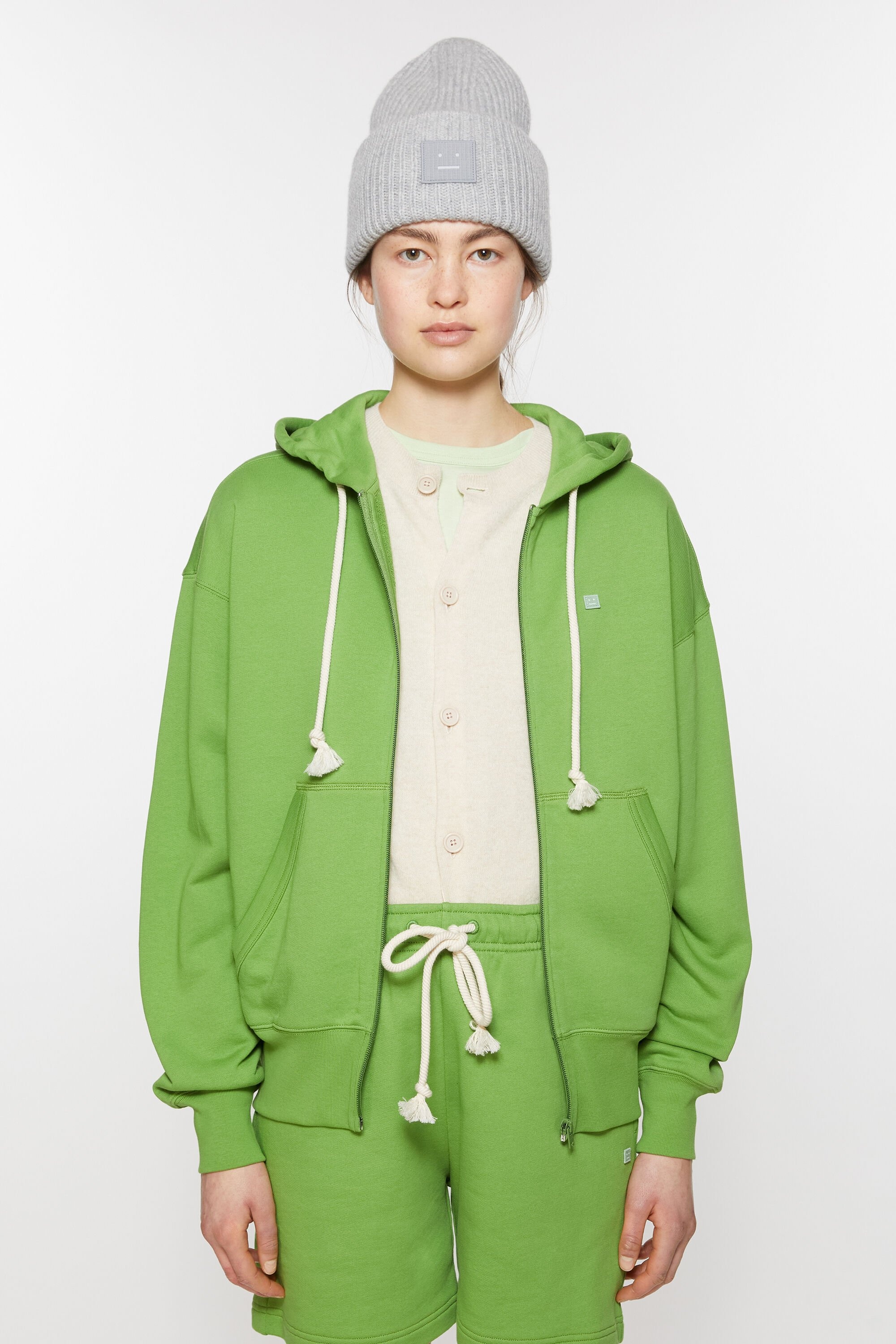 Hooded zip sweater - Herb green - 2