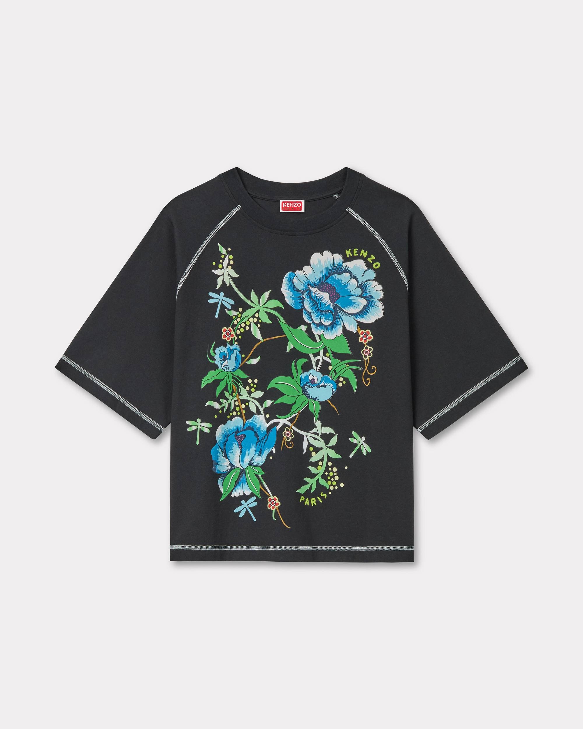 'KENZO Peonies' T-shirt in cotton - 1