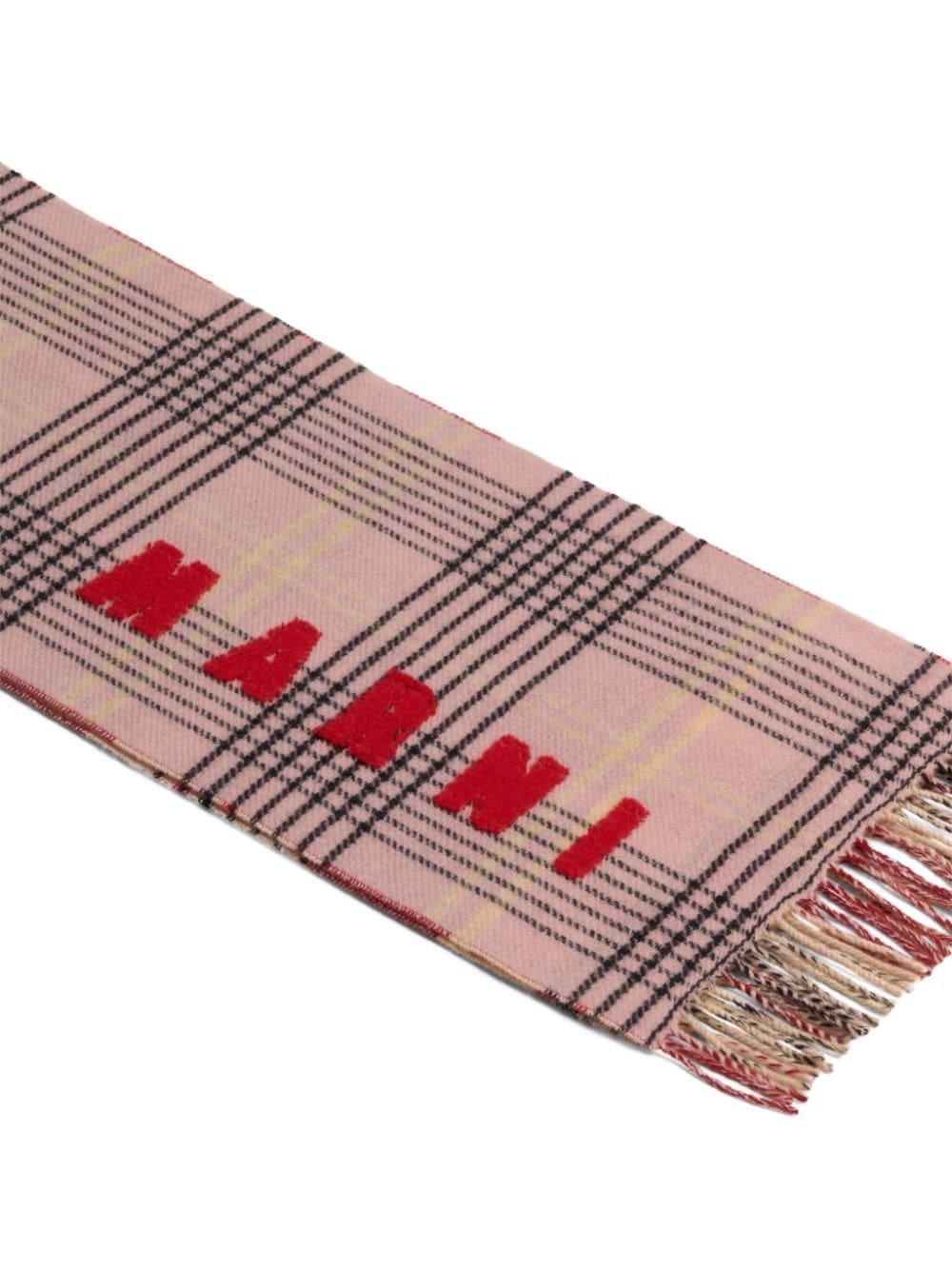 intarsia-knit logo scarf - 2