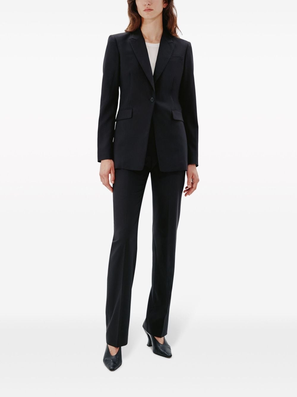 single-breasted merino wool blazer - 2