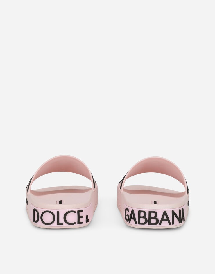 Rubber beachwear sliders with DG logo - 3