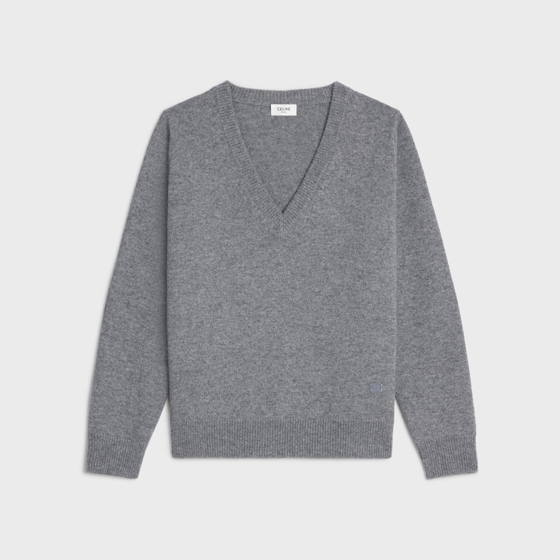 TRIOMPHE V-NECK SWEATER IN HERITAGE CASHMERE 1