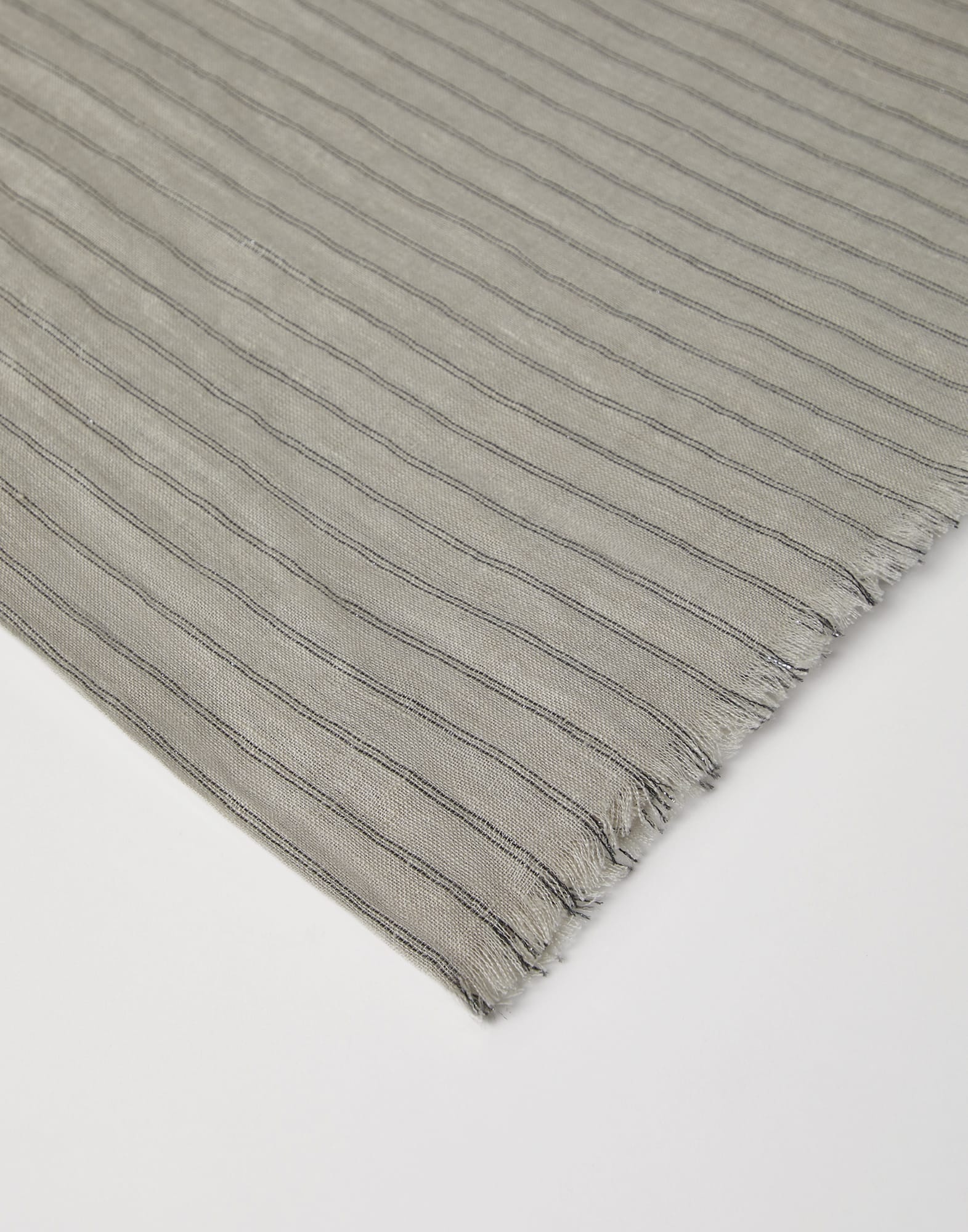 Linen sparkling stripe scarf - 2