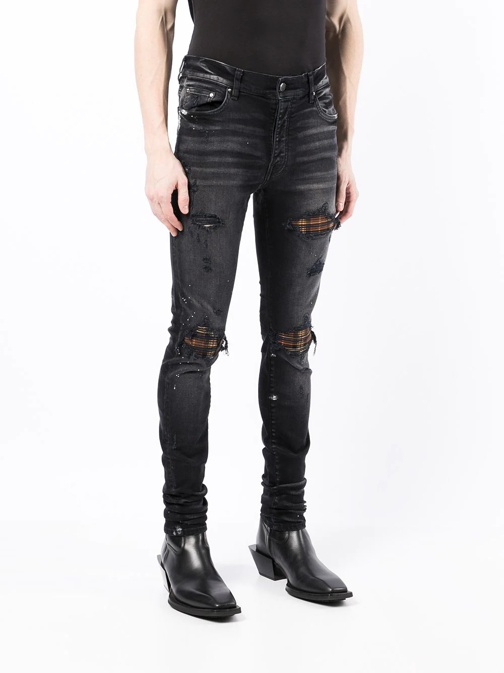 ripped-finish skinny jeans - 3