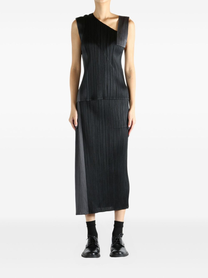 Pleats Please Issey Miyake Pointe pleated asymmetric top outlook