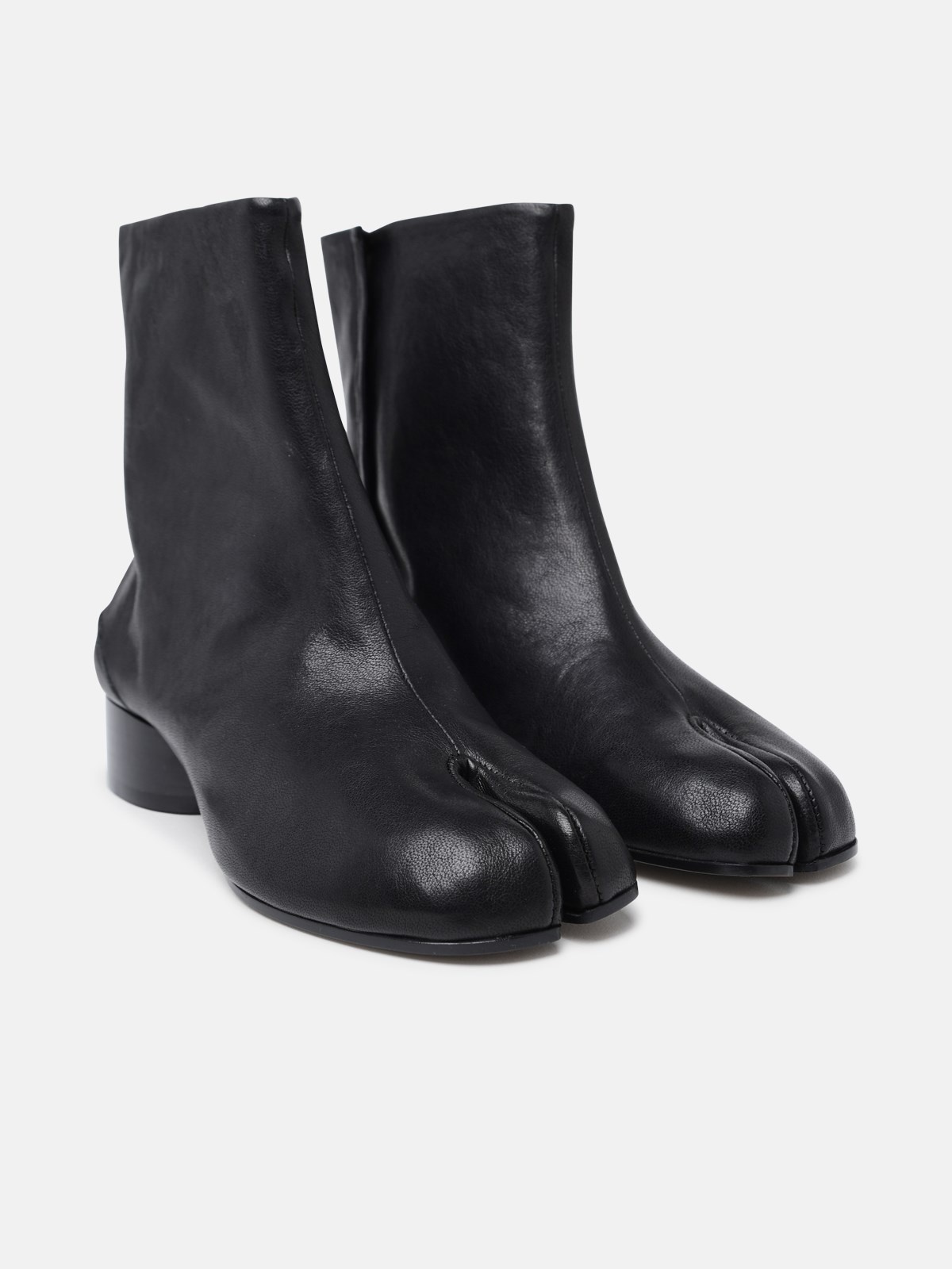 BLACK NAPPA LEATHER ANKLE BOOTS - 2