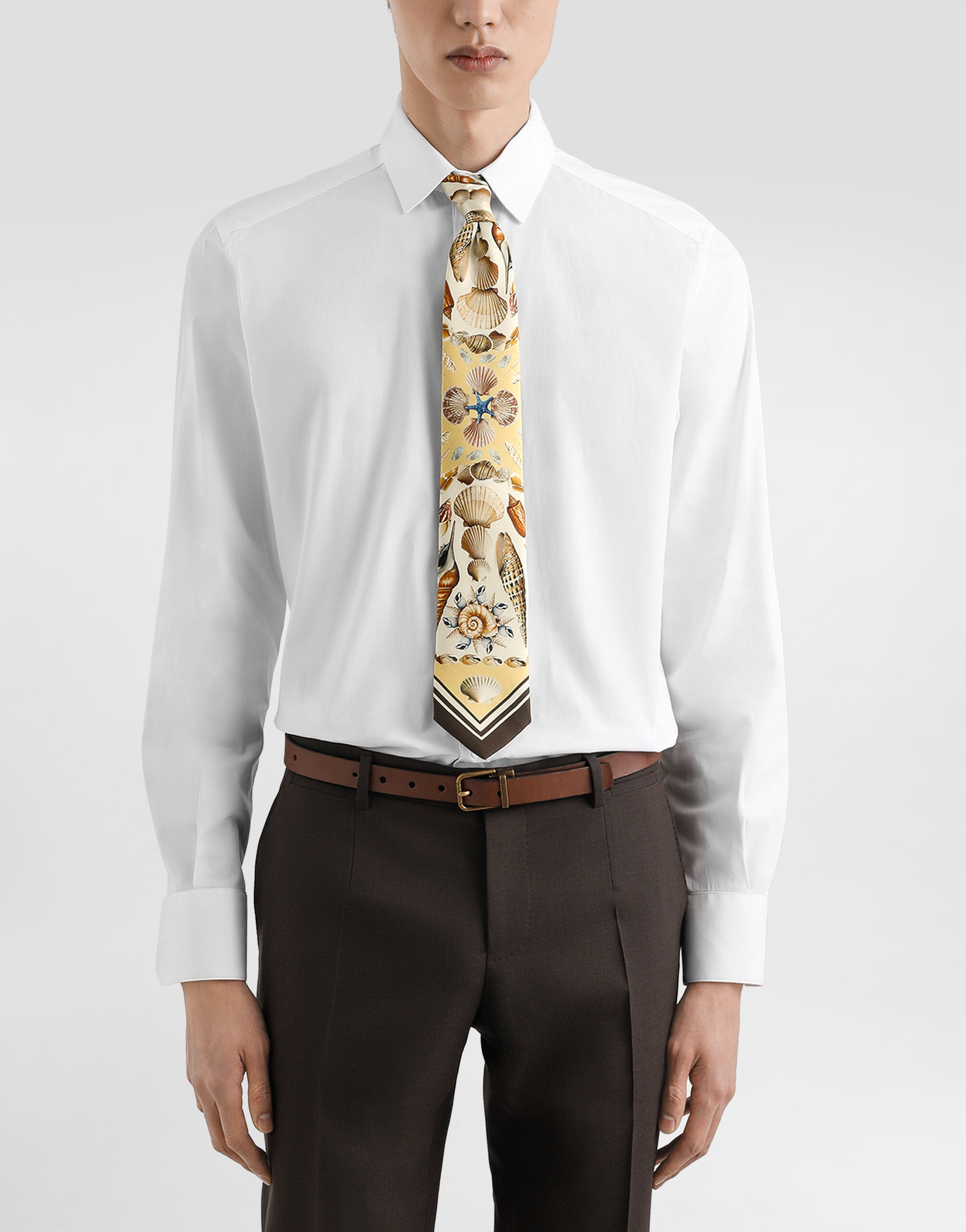 Shell-print tie - 2