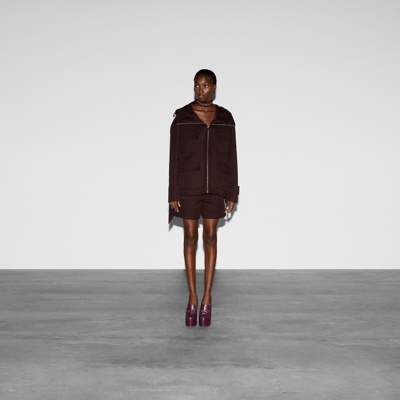 GUCCI Extra fine cotton bomber jacket outlook