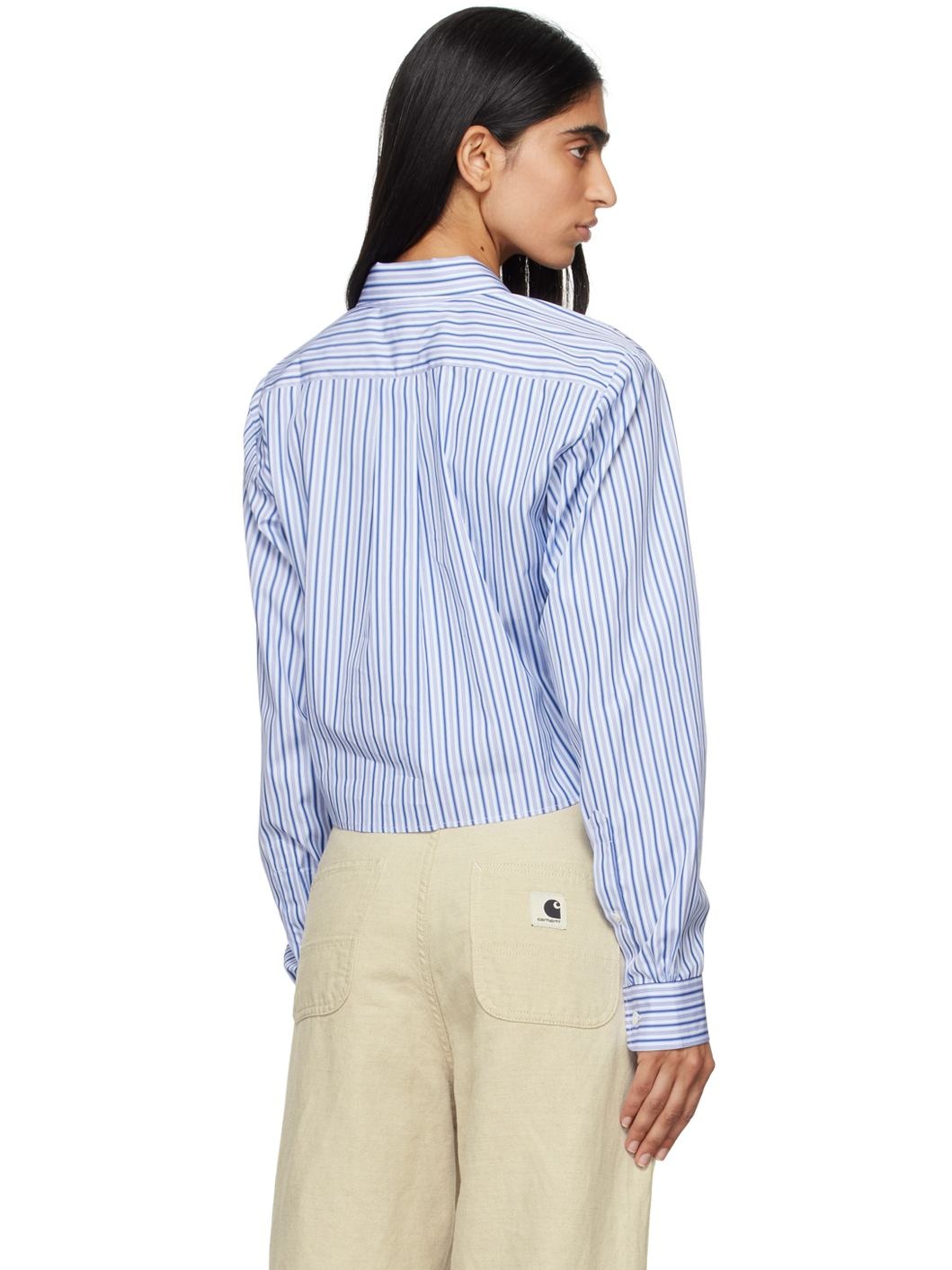 Blue Cropped Shirt - 3