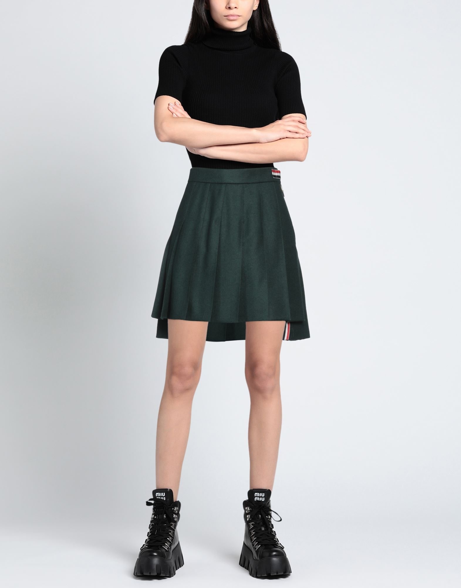 Steel grey Women's Mini Skirt - 2