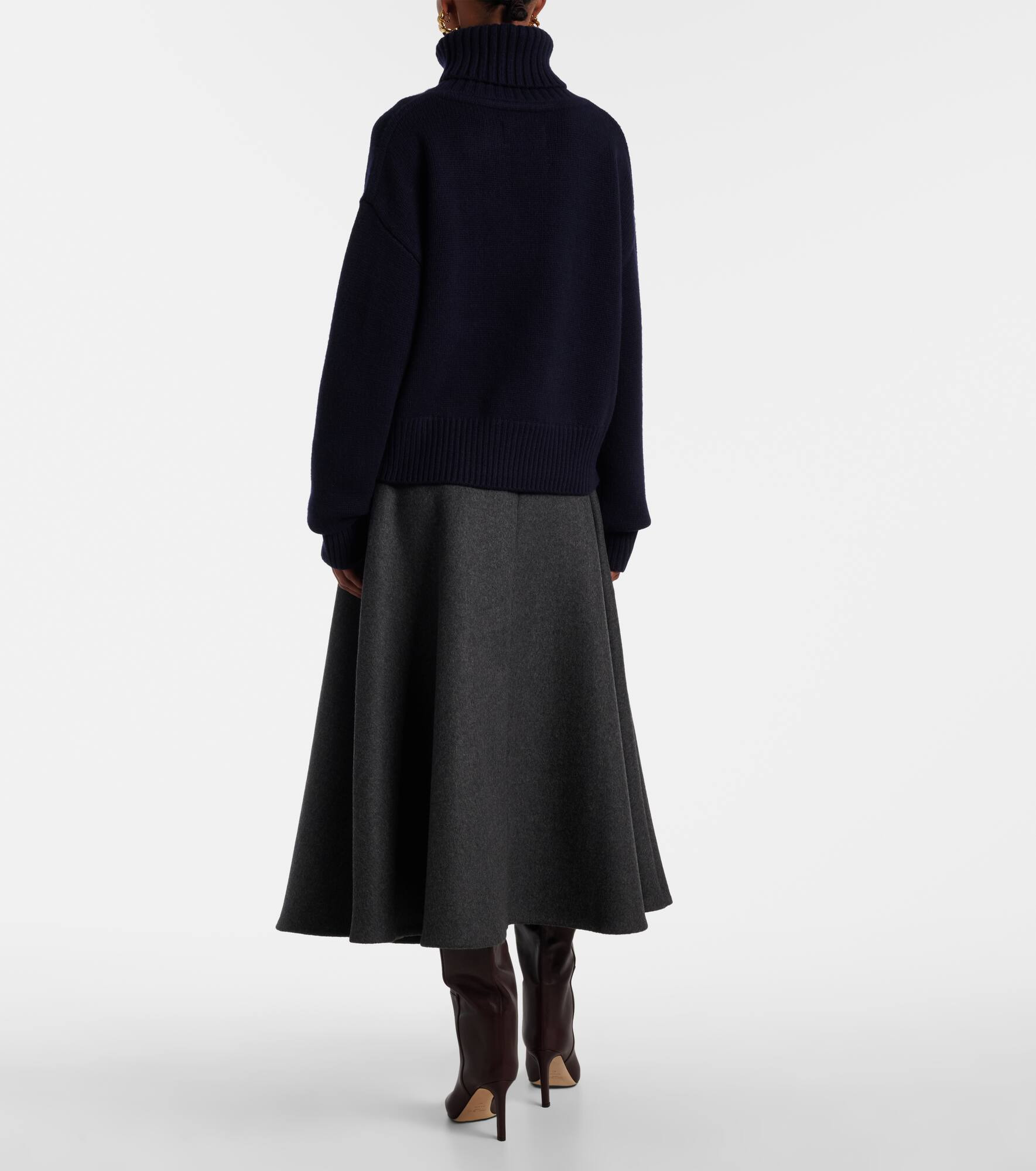 Crop Xtra cashmere turtleneck sweater - 3