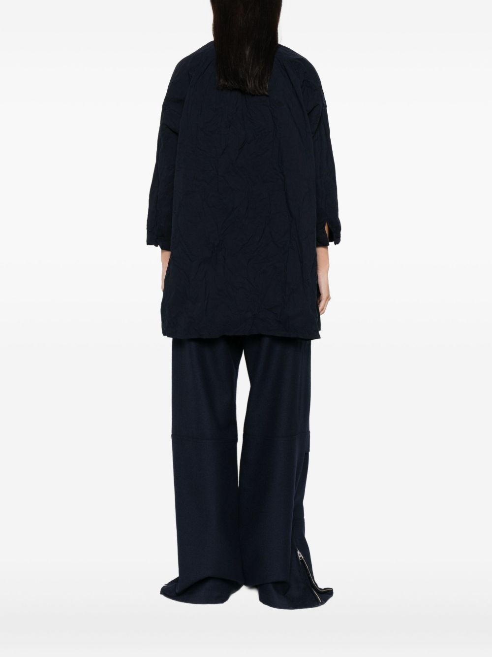 mandarin-collar cotton blouse - 4