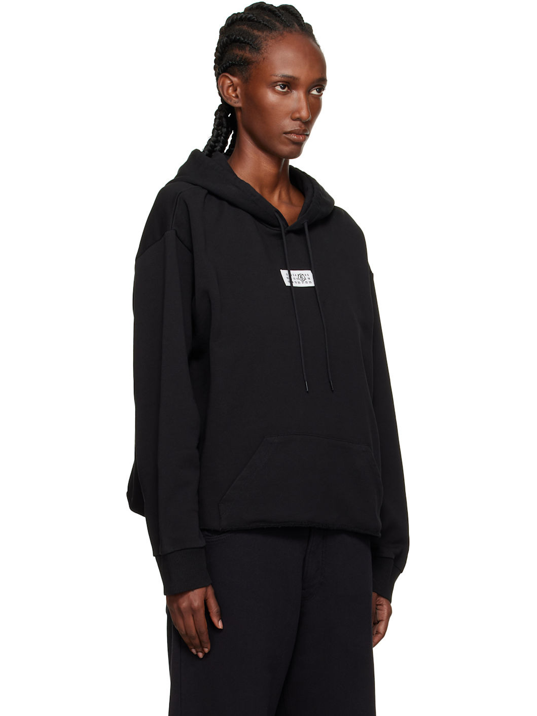 Black Logo Patch Hoodie - 2