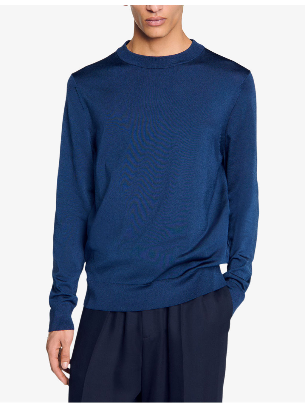 Crewneck fine-knit jumper - 3
