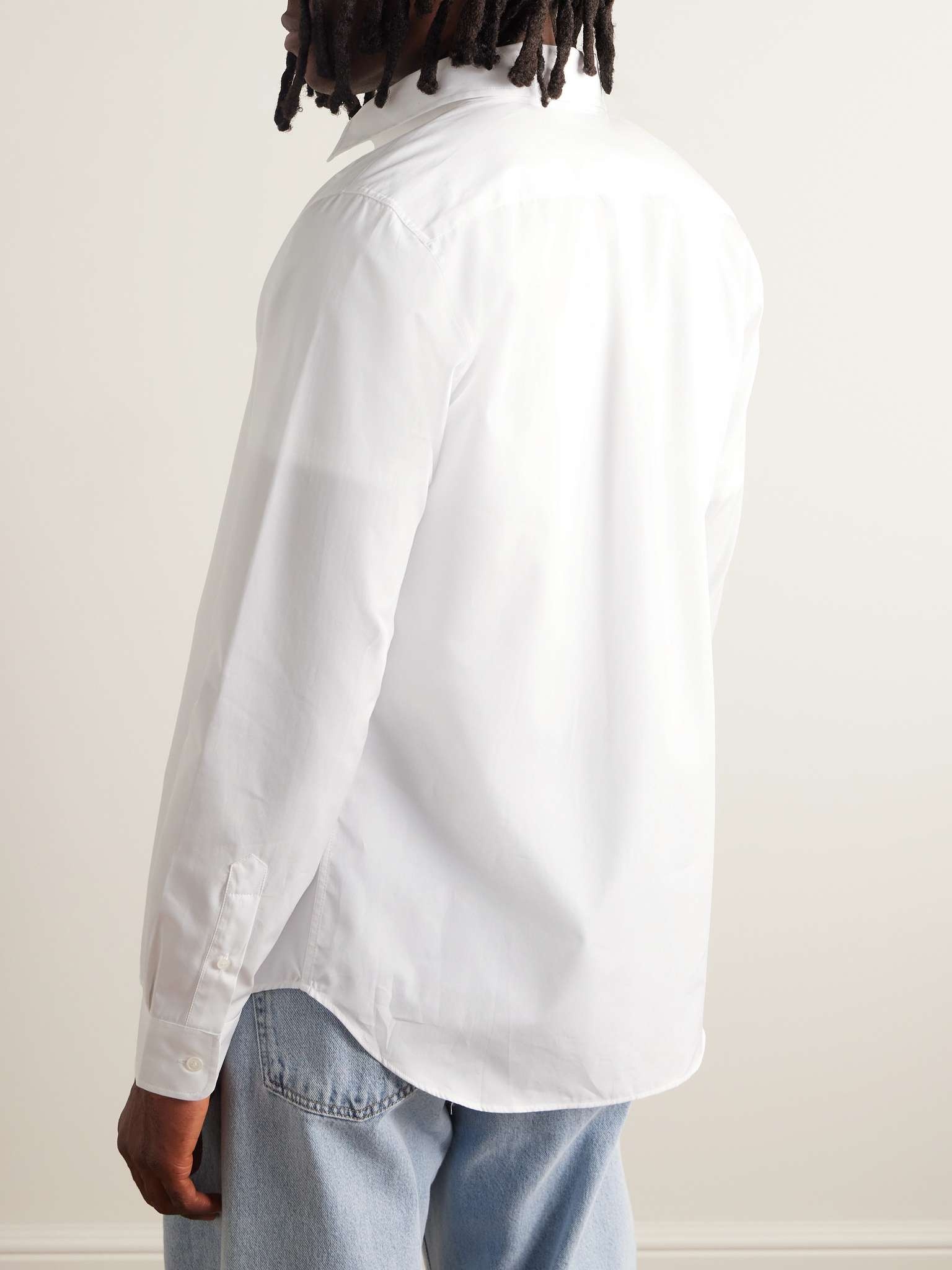 Logo-Appliquéd Cotton-Poplin Shirt - 3
