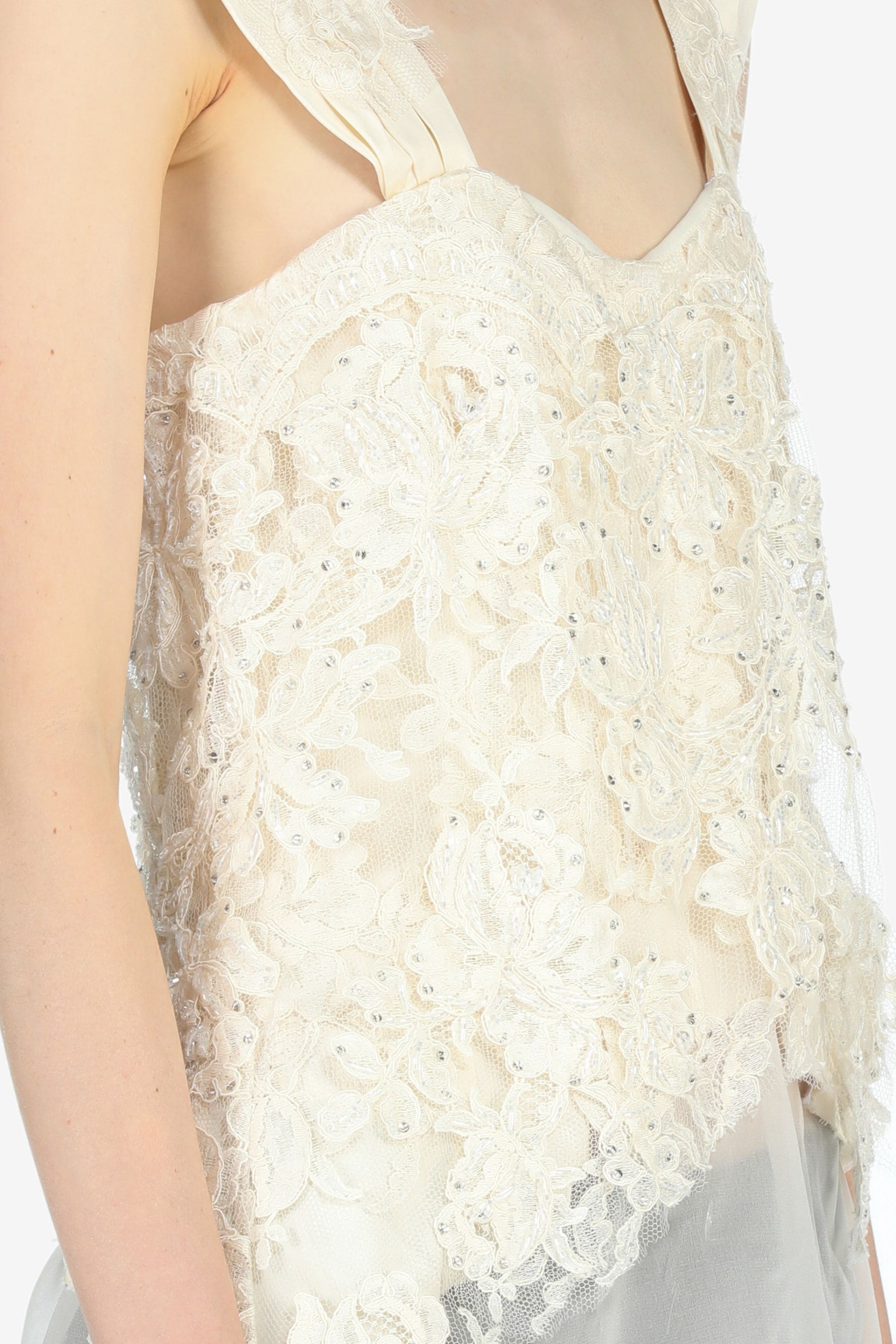 CRYSTAL-EMBELLISHED LACE TOP - 5