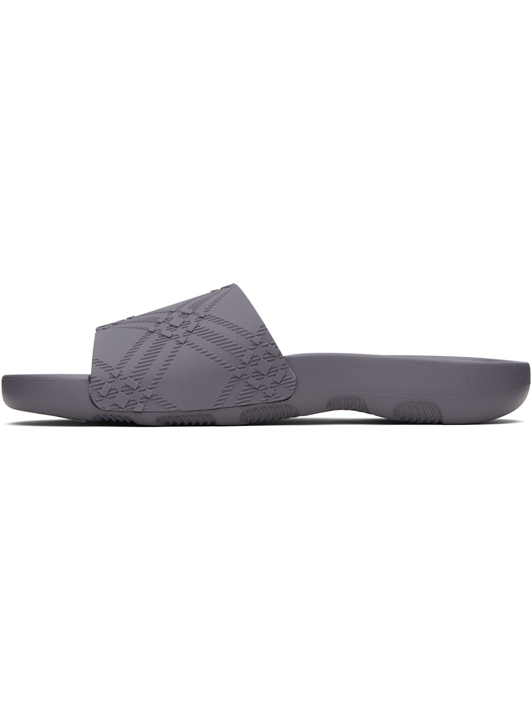 Gray Embossed Check Dive Pool Slides - 3