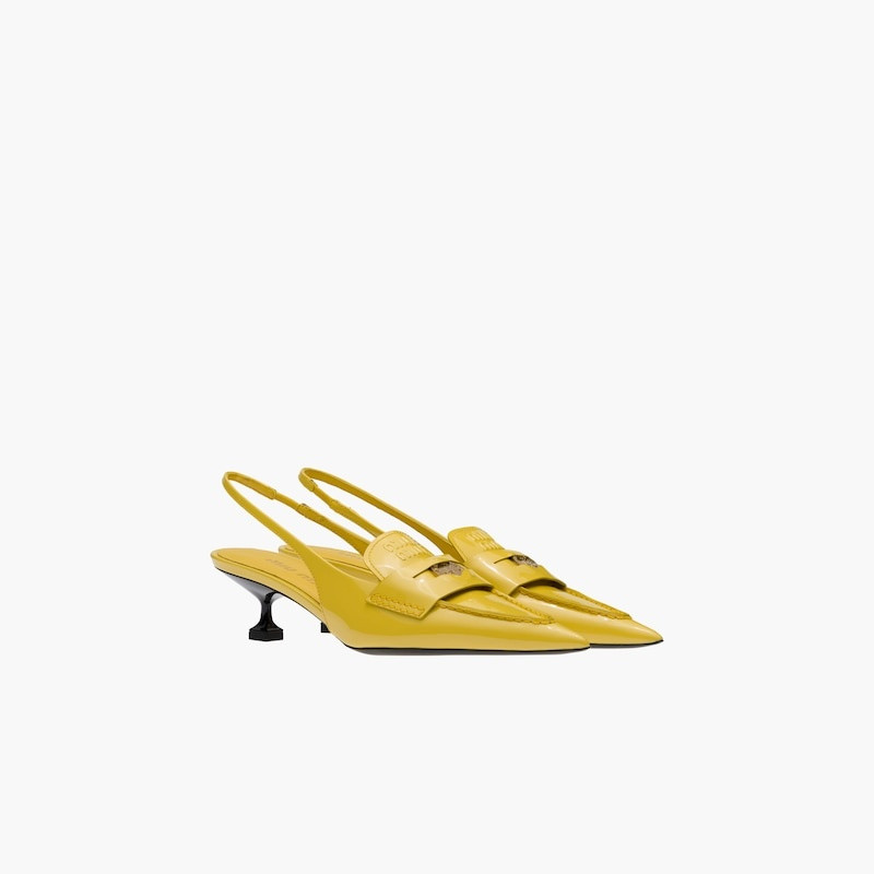 Miu Miu Leather loafers with heel outlook