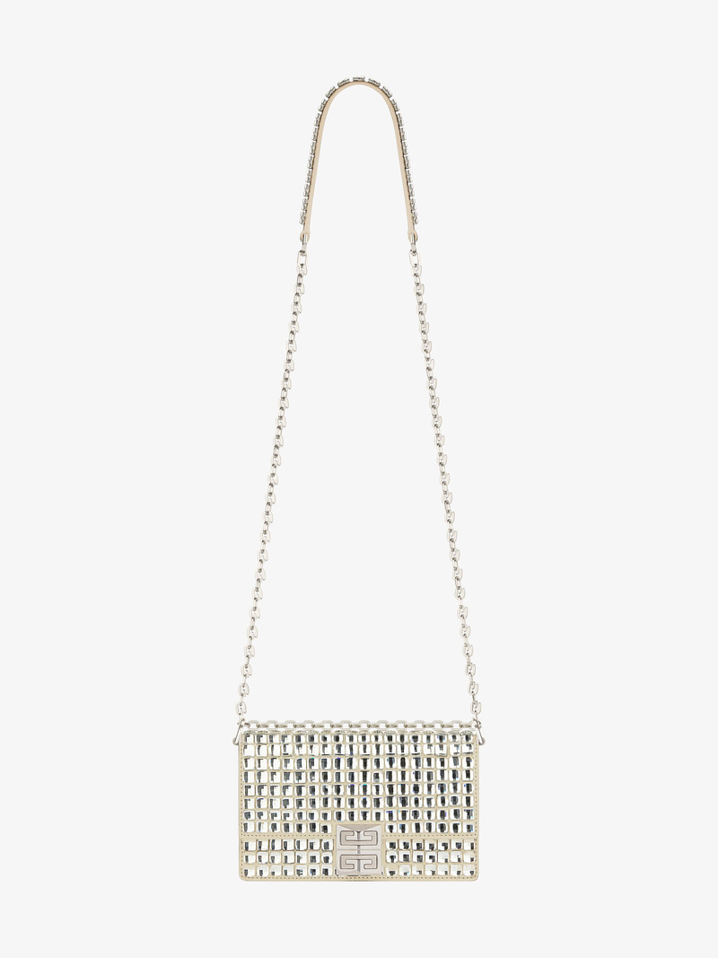 Givenchy SMALL 4G BAG IN SATIN WITH STRASS AND CHAIN outlook