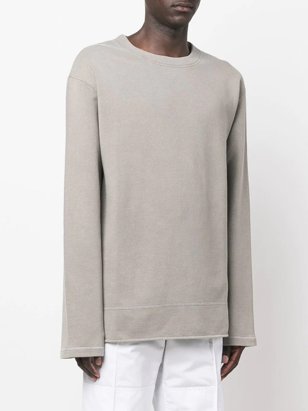 drop-shoulder cotton sweatshirt - 3