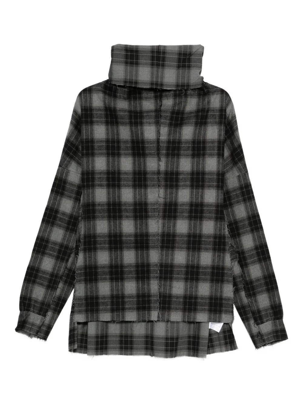 roll-neck plaid sweatshirt - 1