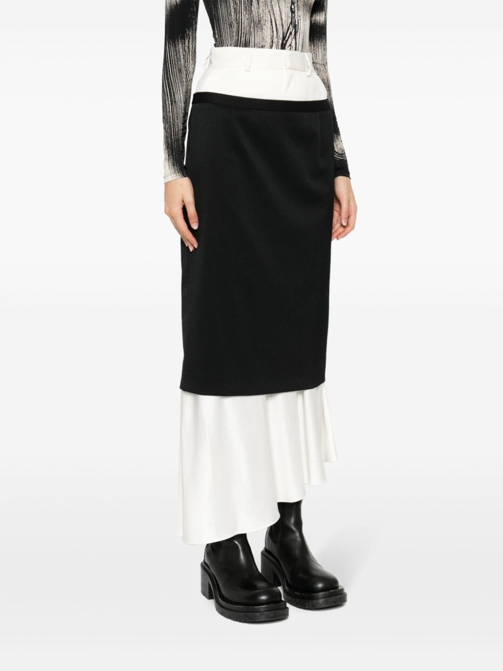 layered midi skirt - 3