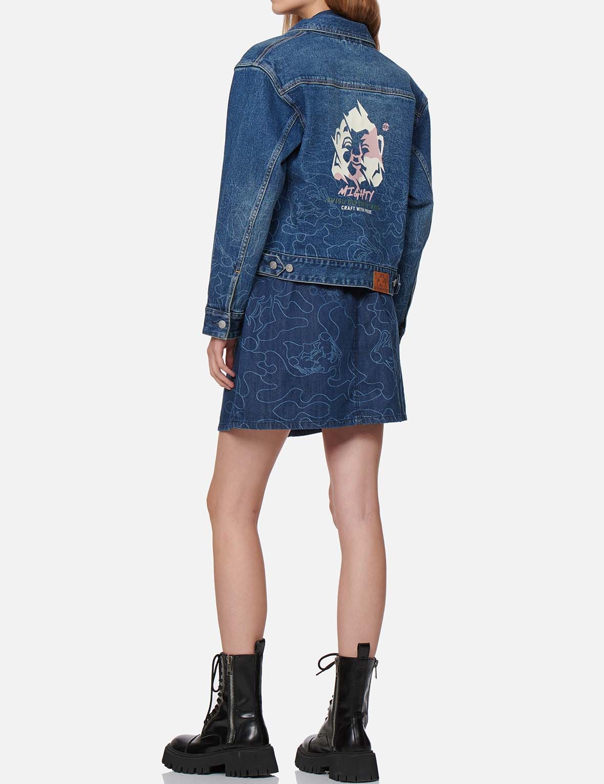 GRADATED LASER-PRINT DENIM JACKET - 5