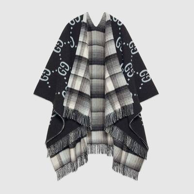 GUCCI Reversible GG wool poncho outlook