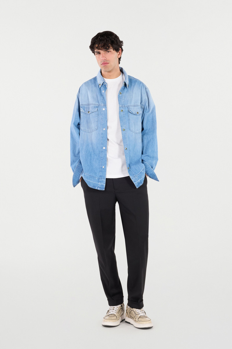 Roberto Cavalli Denim Shirt With Jewel Buttons outlook