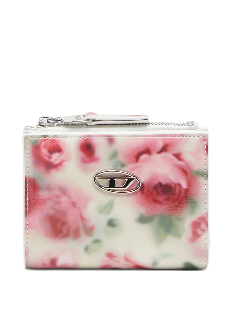 floral-print zip-fastening wallet 1