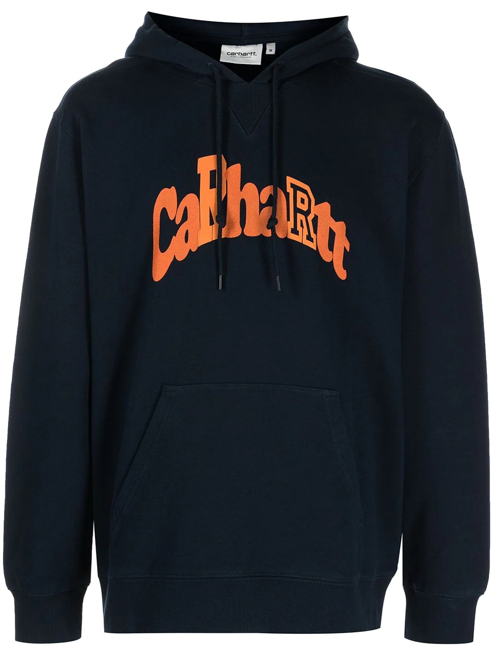 logo-print cotton hoodie - 1