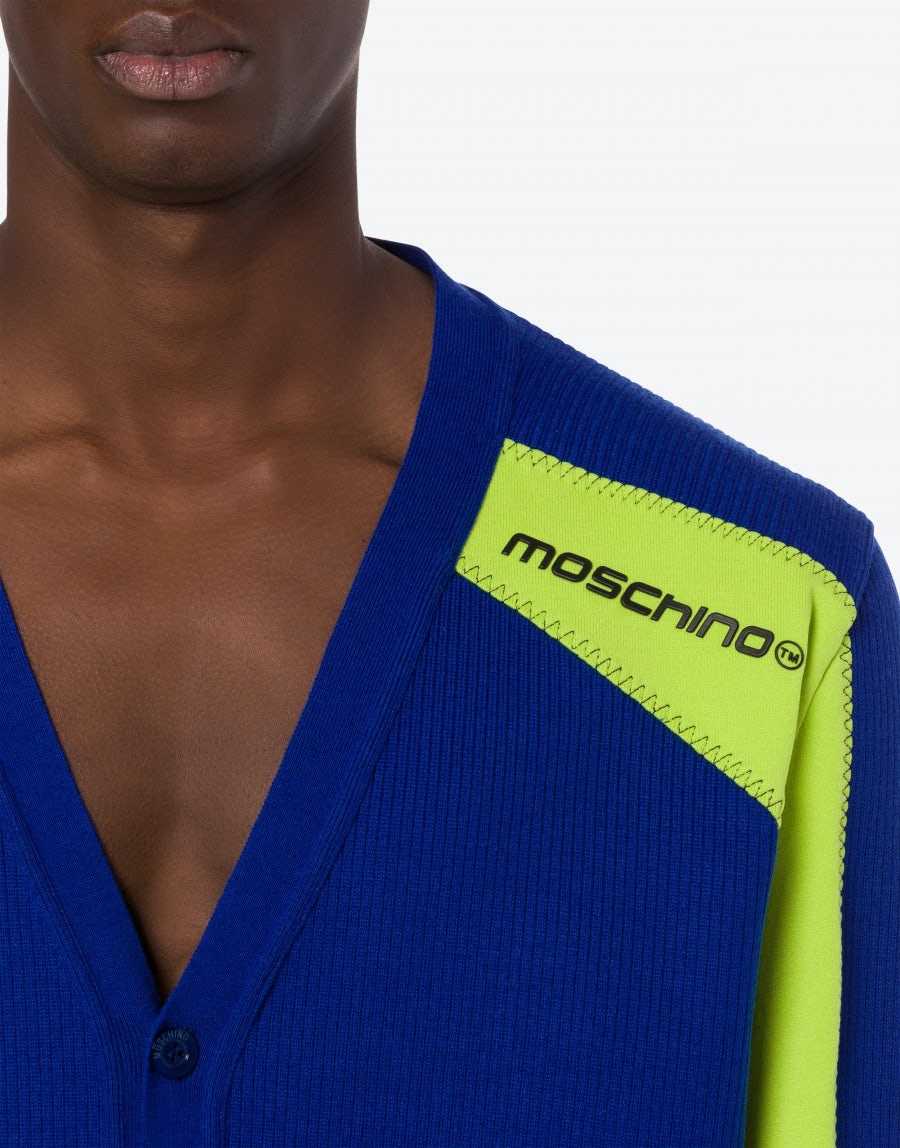MOSCHINO ™ COMPACT-HIGH WOOL CARDIGAN - 4
