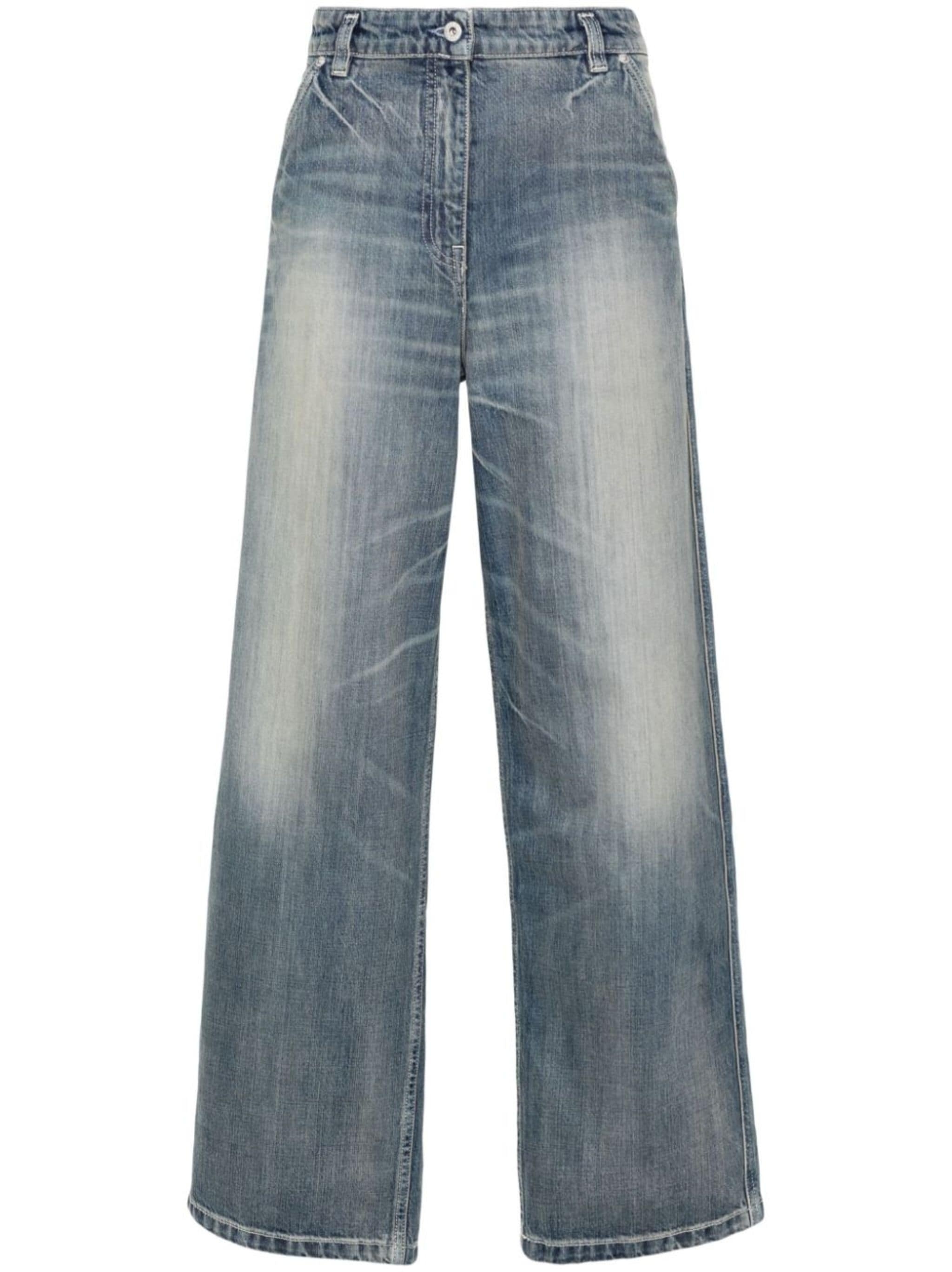 low-rise wide-leg jeans - 1