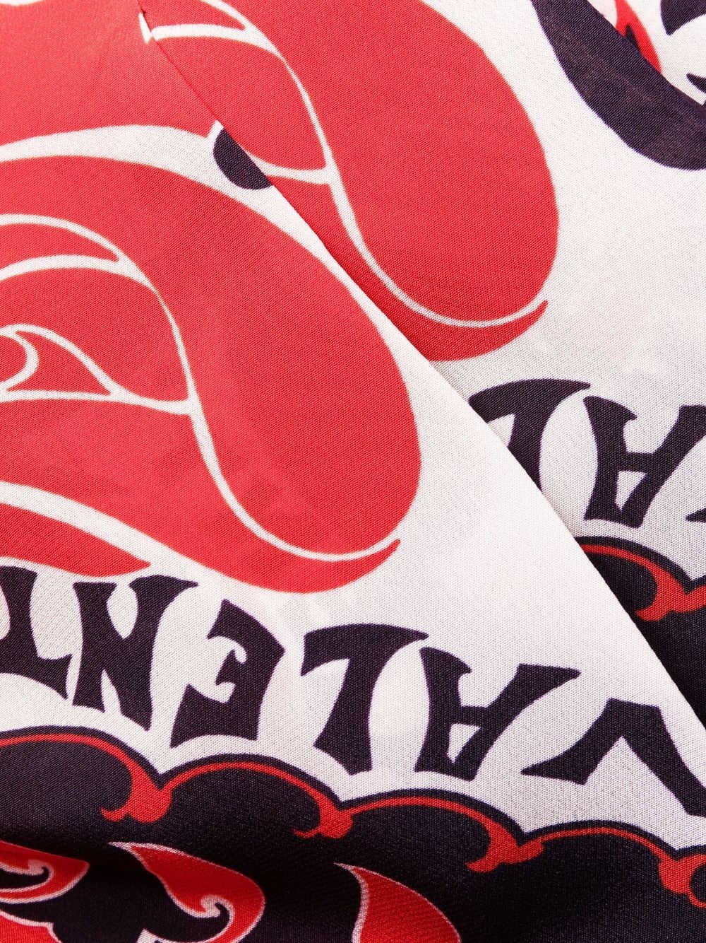 silk logo-print dress - 5