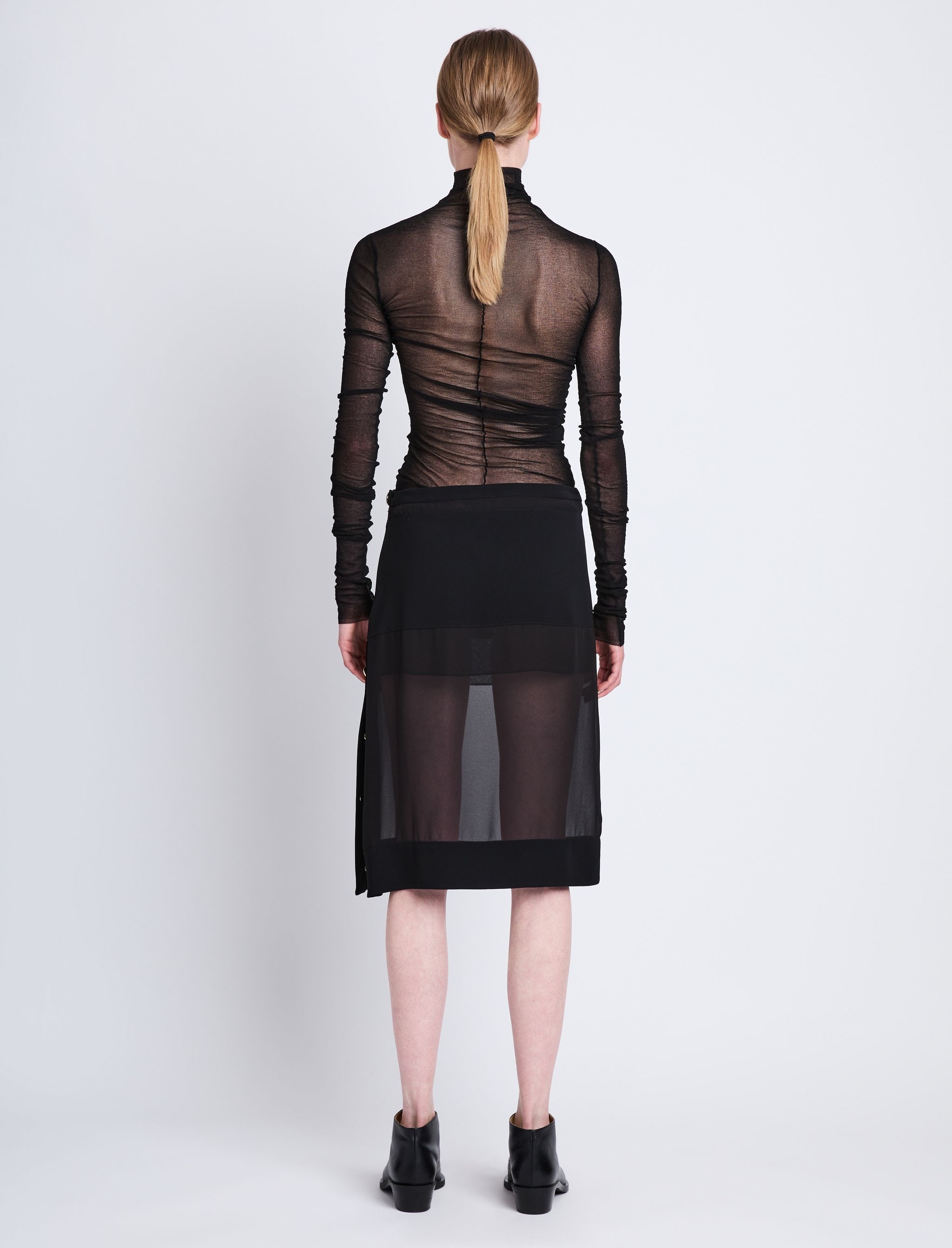 Technical Chiffon Skirt - 4