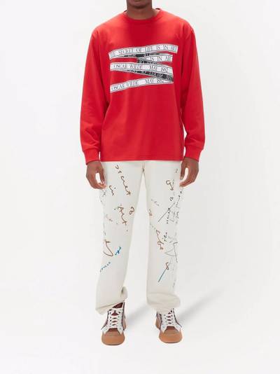 JW Anderson Oscar Wilde print cotton T-shirt outlook