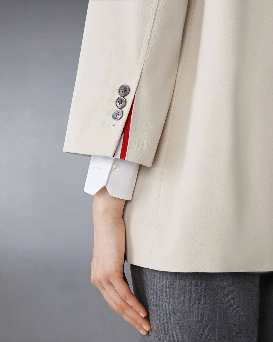 COTTON TWILL ARMBAND CROPPED CAR COAT - 4