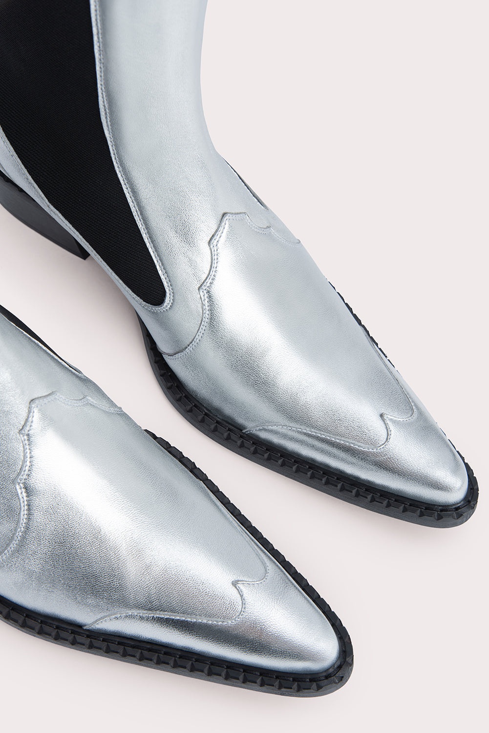 OTIS SILVER METALLIC LEATHER - 3