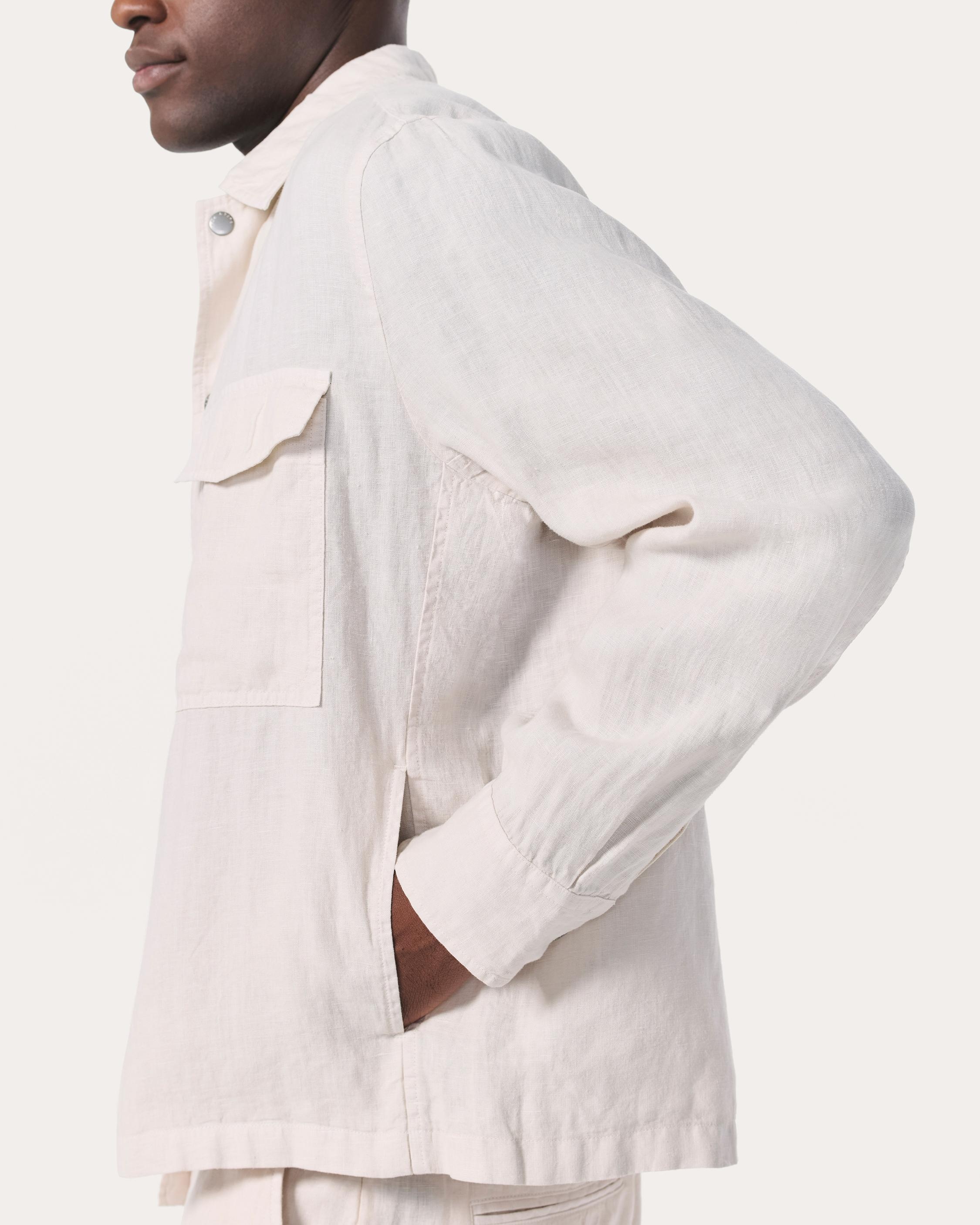 Angus Linen Shirt Jacket - 5