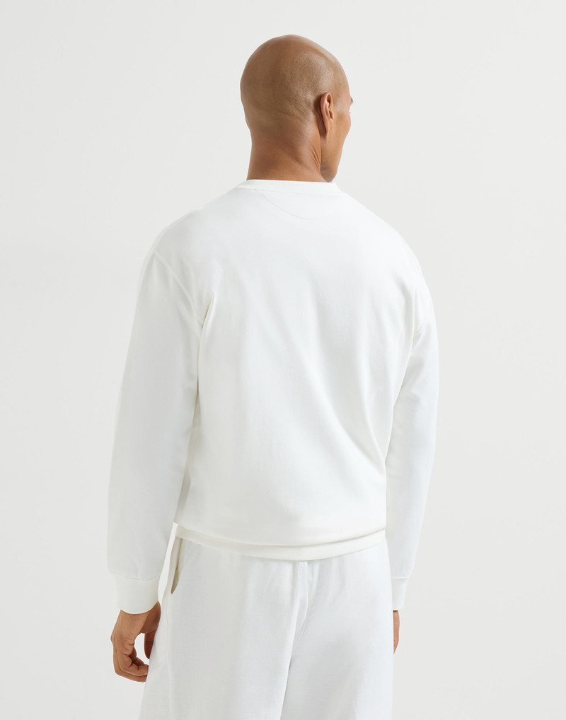 Techno cotton French terry sweatshirt with print 3